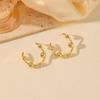 Fashion New Versatile Creative Geometric Ball C-shaped Stud Earrings Women's Earrings Direct Sales