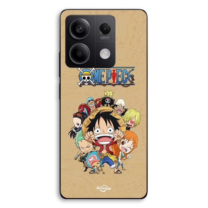 Coque de téléphone - MANIACASE - Xiaomi Redmi Note 13 5G - Silicone TPU - One Piece Straw Hat Crew - Noir