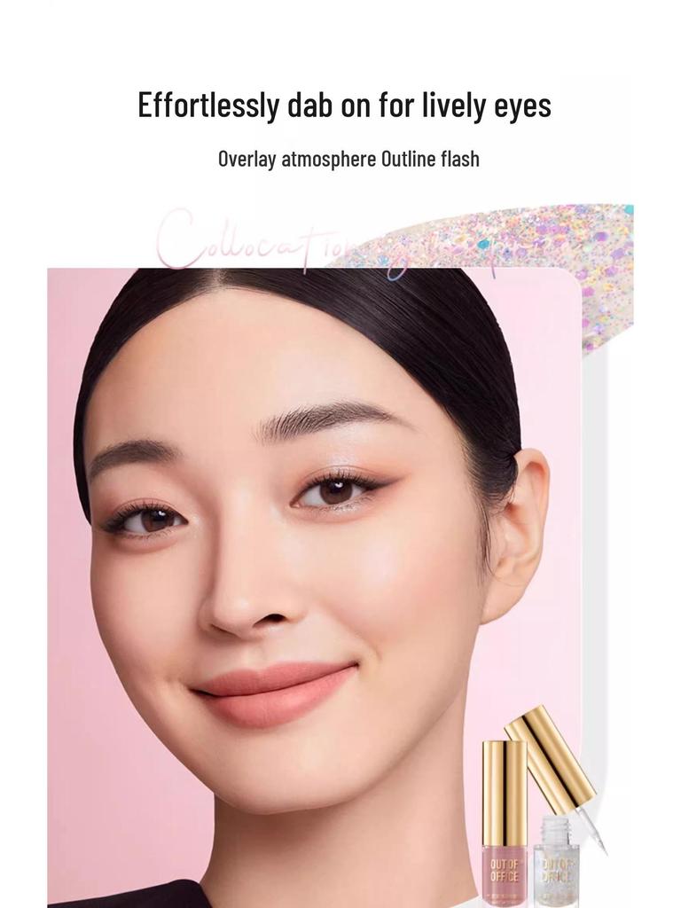 OUTOFOFFICE Temperament Mist Versatile Liquid Eyeshadow - Fine Shimmer, Matte, Glitter, Portable for Daily Use