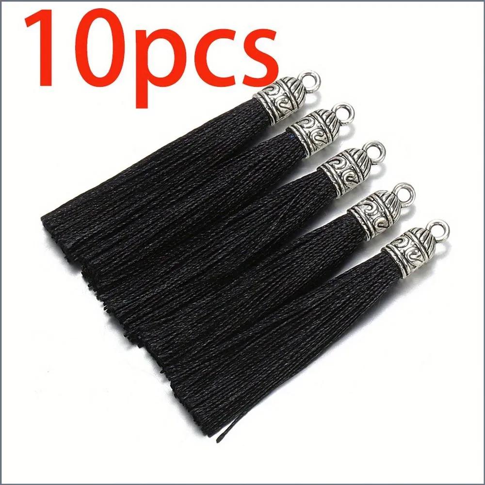 Small with Black Plastic Tassel Decoration for Crafts and Costume Accessories