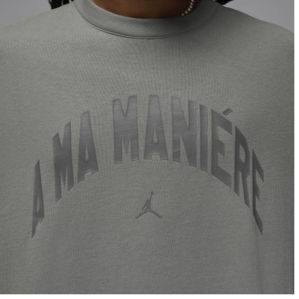 Jordan X A Ma Maniére Pullover Round Neck Comfortable Short Sleeve T-Shirt Unisex Tops Blue-Grey HF0539-029