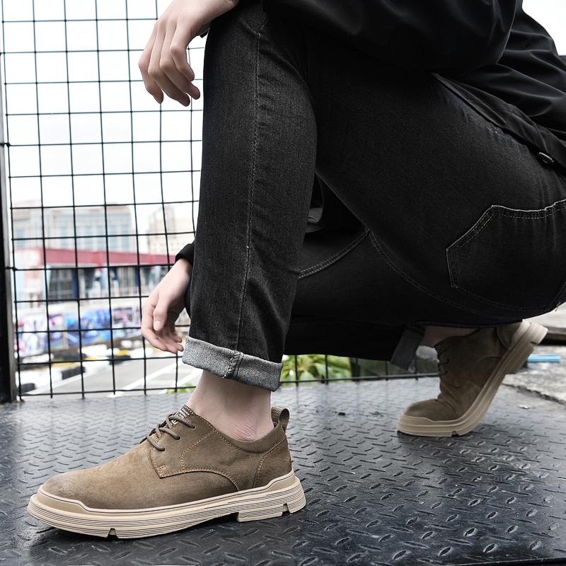 Outdoor Walking Shoes Soft Leather Tooling Shoes Men's Fashion Sewing Tooling Oxford Shoes Flats Comfortable Casual Travel Shoes