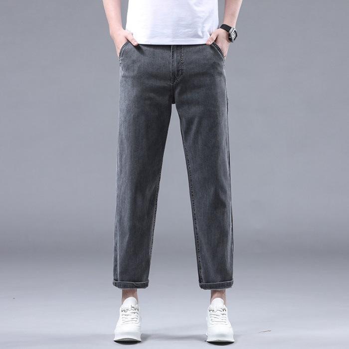 

Теннис Летние Новые Укороченные Брюки Свободные Прямые Деловые Джинсы 42