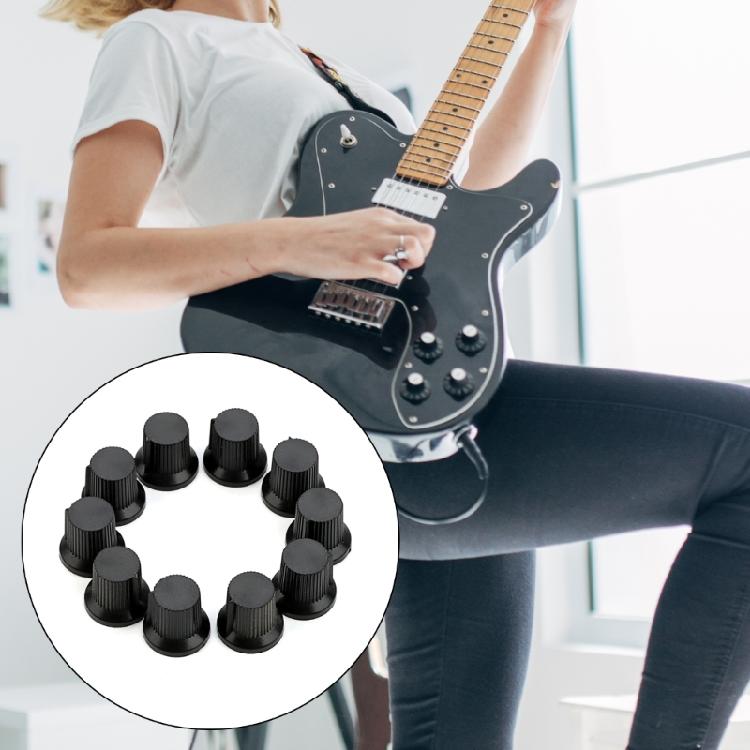 10Pcs Guitar Volumes Control Knob 6mm Shaft Hole Potentiometer Knobs Replacement Electric Guitar Effect Pedal Knobs