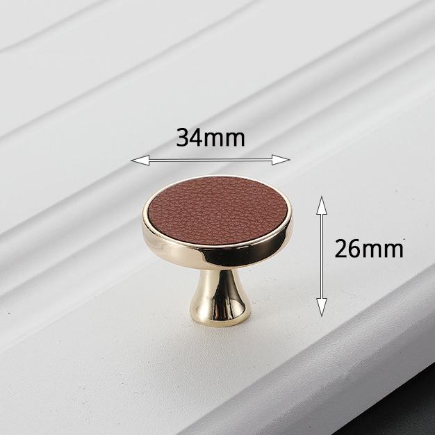 KAK Vintage Leather Cabinet Knobs and Handles Wardrobe Kitchen Cupboard Door Pulls European Zinc Alloy Furniture Handle Hardware