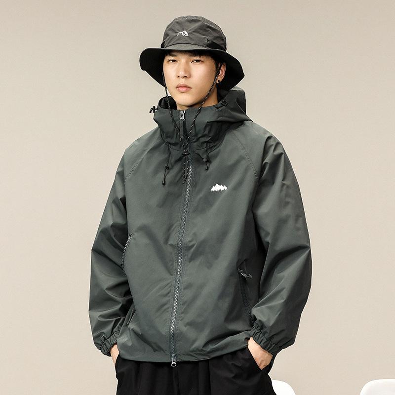 Japanese Trendy Jacket Men'S Loose Large Size Spring Outdoor Casual Mountaineering Jacket Fashion Sports Hooded