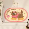 Cartoon Cute Cashmere Floor Mat Bathroom Water Absorption Non Slip Carpet Toilet Bathroom Door Foot Mat Home Carpet