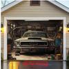 2D Garage Muscle Car Photo Backdrop Men Birthday Decor Cloth