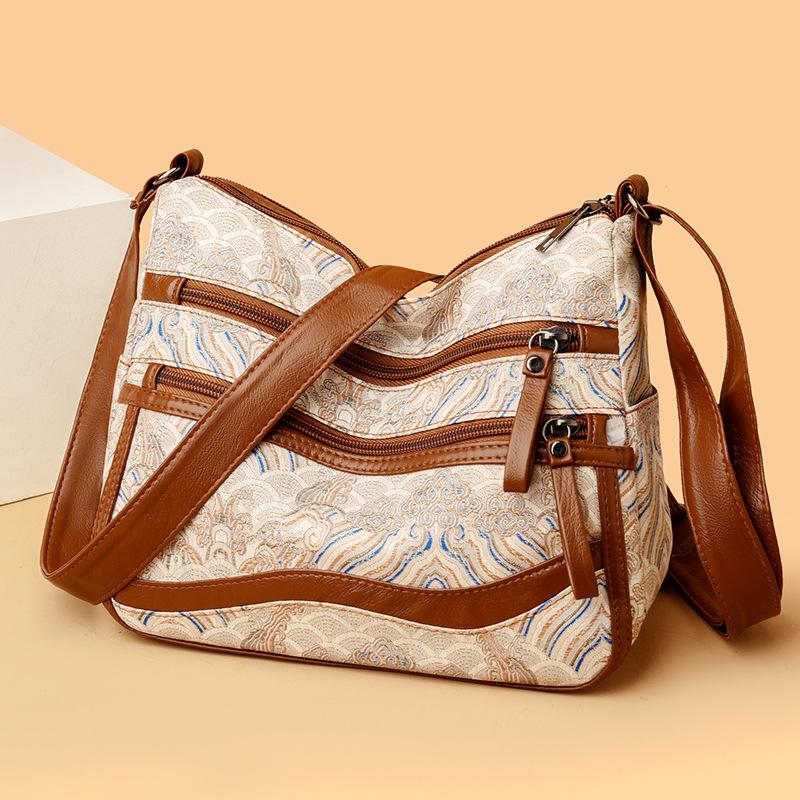 Lässige Umhängetasche Damen Messenger Bags Braun PU Leder Damen Schultertaschen 2024 Winter Retro Damen Umschlag Clutch Geldbörsen