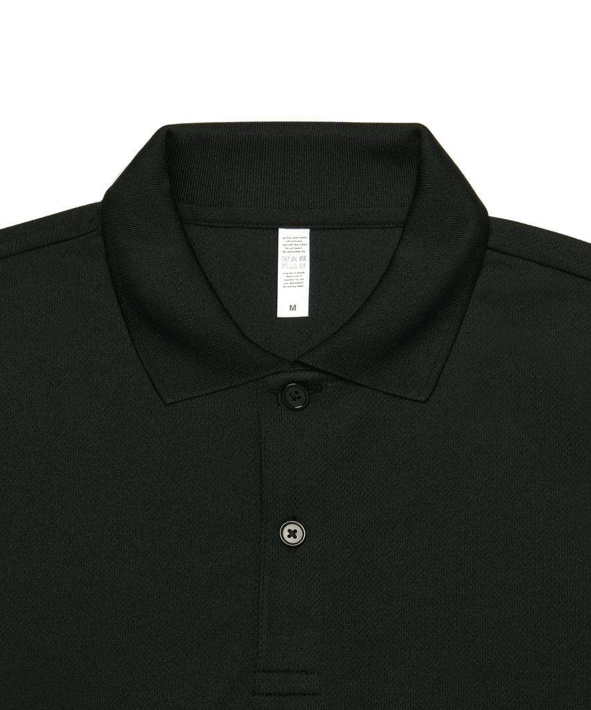 C WEAR BY THE GENIUS Men'S Crop Pique Polo Shirt Black