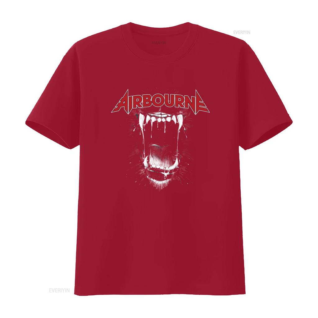 Airbourne Rock Band T Shirt Tour Te1508 5HCR Bold Design for Music Fans Vintage Washed Casual Comfortable Slightly Versatile