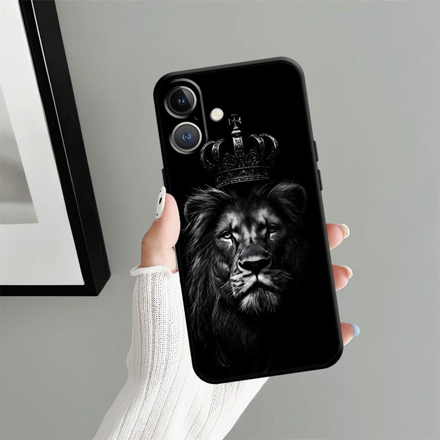 Cool Animal Tiger Lion Funda Phone Cover Phone Case for Apple iPhone 11 17 Pro Max Air 13 15 Pro 7 8 16 14 12 XR XS MAX
