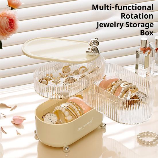 Multi-functional Storage Box 45720 Layers Rotatable Dust-proof Home Office Bathroom Countertop Cosmetic Jewelry Stationery