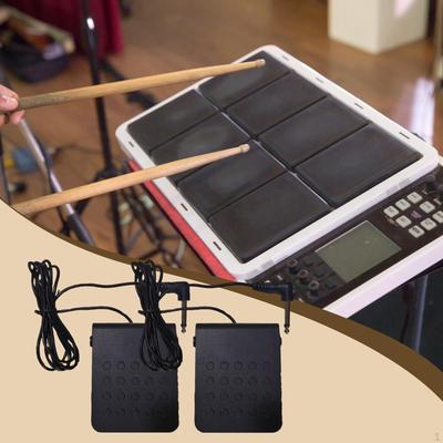 2x Elektronikus dobpedál 6,5 mm-es jack csatlakozóhoz Hordozható Kompakt Ütőhangszer Tartozék Láb