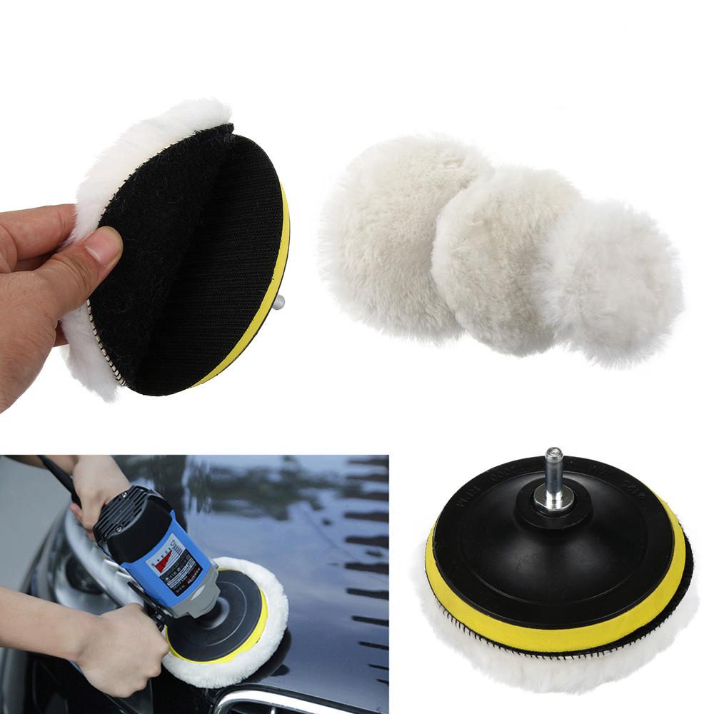 5PCS 3/4/5/6/7 Inch Polishing Kit Polishing Pad Car Waxing Sponge Disk Wool Wheel Auto Paint Care Polisher Pads Car Gadget