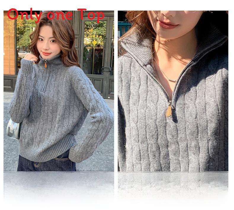 Knit Sweater Women Fall Winter High Neck Pullover With Warmth And Comfort For Casual Wear