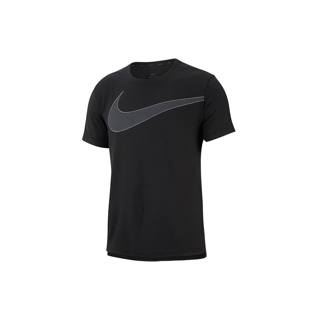 Nike Sport Short Sleeve T-Shirt With Large Swoosh Men Tops Black BV2861-010