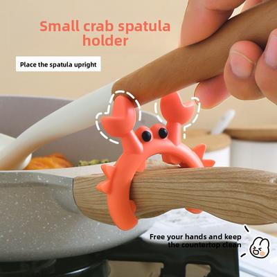 Silicone Spatula Stand for Household Kitchen Stove, Anti-overflow Spoon Placement, Spatula Guard Stand, Mobile Storage Rack
