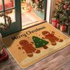 VIKAMA Gingerbread Man Door Mat Christmas Winter Decorative Indoor Outdoor Entrance Carpet Porch Balcony Floor Mat