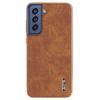 AZNS For Samsung Galaxy S21 FE 5G Case Crocodile Texture Electroplating Leather Back Phone Cover