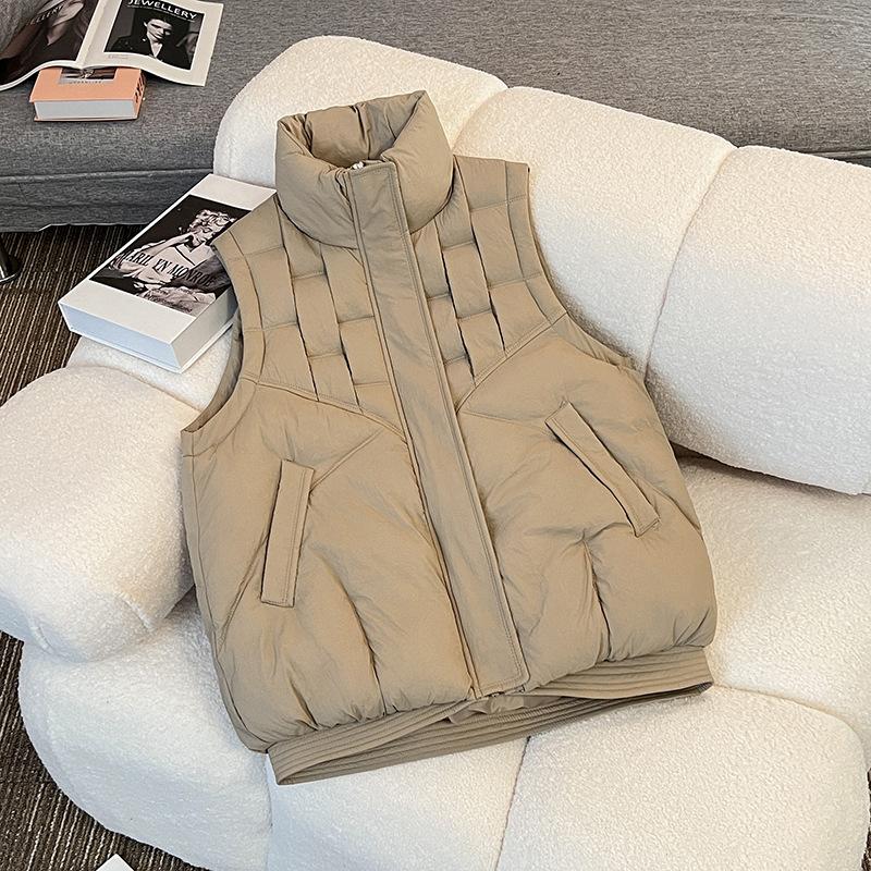Autumn and winter new women's lightweight sleeveless jacket vest thickened warm sports and leisure loose lightweight jacket
