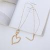 Necklace Fashion Love Heart Pendant Long Necklace Women'S Metal Sweater Chain