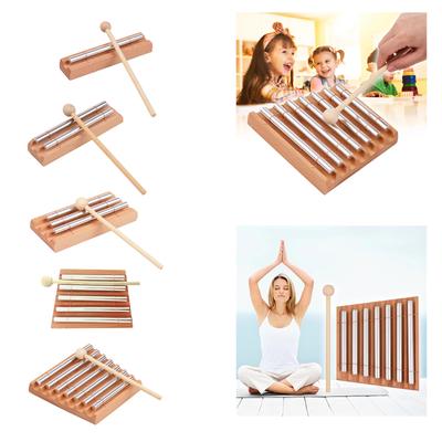 Classroom Chime Meditation Chimes Hand Bells Wooden Percussion Chime Instruments Meditation Gifts for Kids, Adult