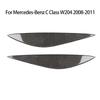ABS Kolfiber Bil Strålkastarlampa Ögonbryn Ögonlock Ögonbryn Klistermärke För Mercedes-Benz C-Klass W204 C180 C200 C260 C300 C63