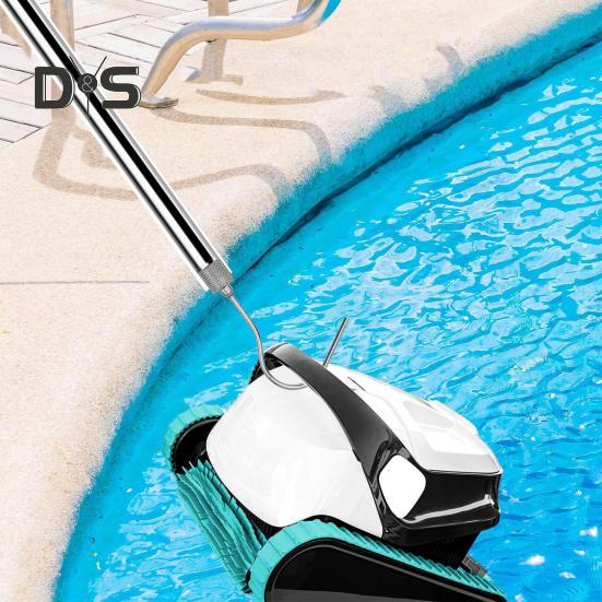 Cârlig de recuperare a aspiratorului pentru robot de piscină cu stâlp telescopic Cârlig pentru curățarea piscinei din oțel inoxidabil cu mâner din cauciuc Instrument de preluare a aparatului de curățare a piscinei