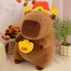 God of Wealth Capybara Plush Toy Cartoon Capibara Fluffty Doll Capybara Plush Doll  Home Decor