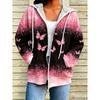 Zipper Splicing Fashion Loose Women's Casual Flower Print Hoodie Fashion Spring And Summer