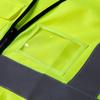 Adults High Visibility 5 Pockets Safety Reflective Zipper Vest Warning Waistcoat
