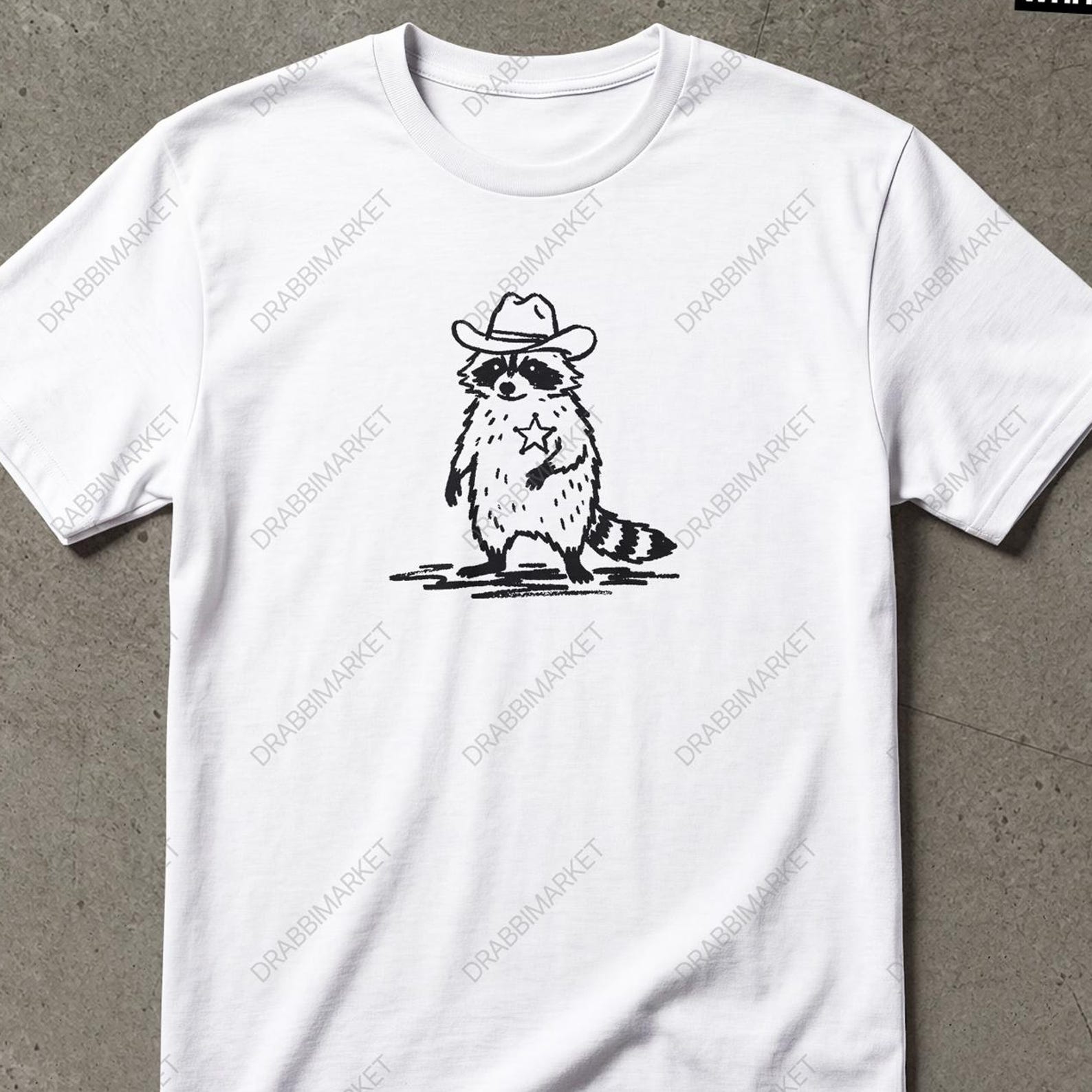 Vintage Raccoon Sheriff Shirt, Funny Meme Shirt, Funny Racoon Meme Shirt Vintage, Racoon Shirt, Y2K Tee Gifts For Friends, Sheriff Shirt L