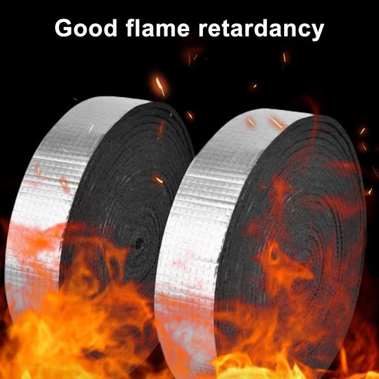 Pipe Insulation Wrap 2" Wide x 32.8 Ft Self Adhesive Aluminum Foil Pipe Insulation Tape Outdoor Pipe Protector Wrap Reduce Heat Loss