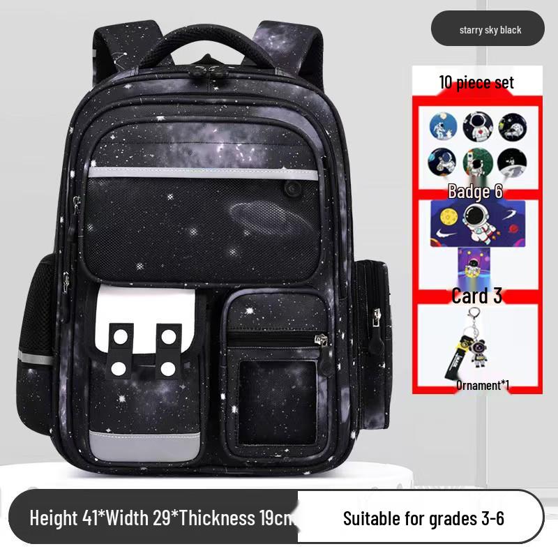 Fajny Plecak o Dużej Pojemności i Niskiej Wadze z Motywem Gwiaźdzystego Nieba dla Dzieci