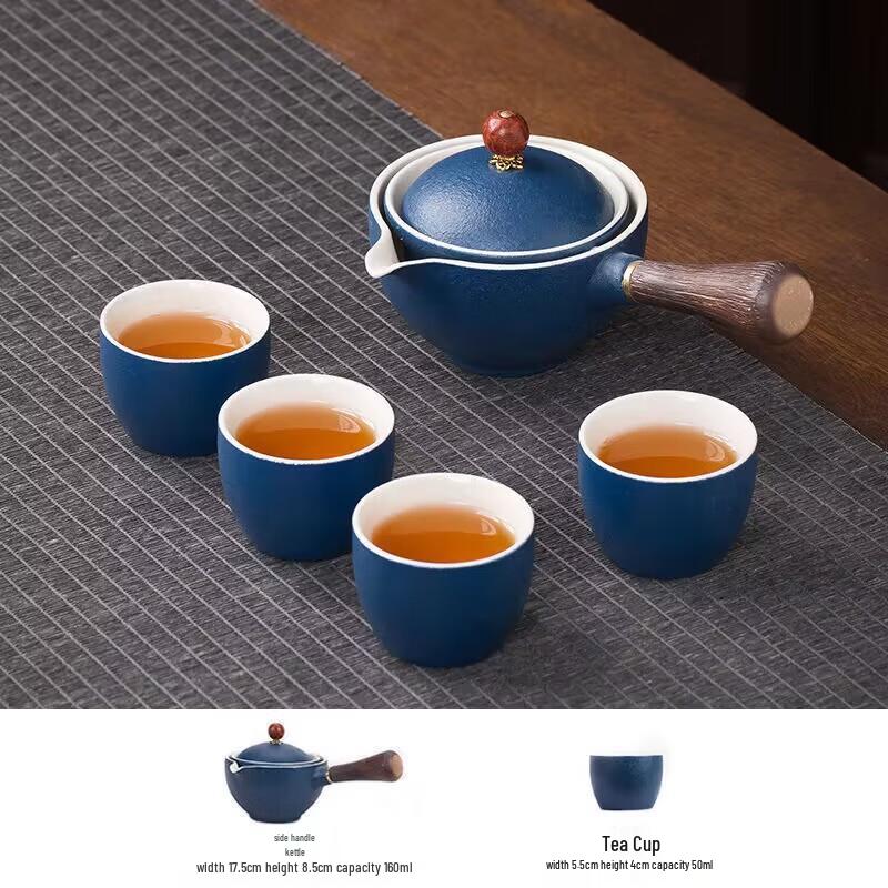 Ting Le Chinese Black Pottery Kung Fu Teapot