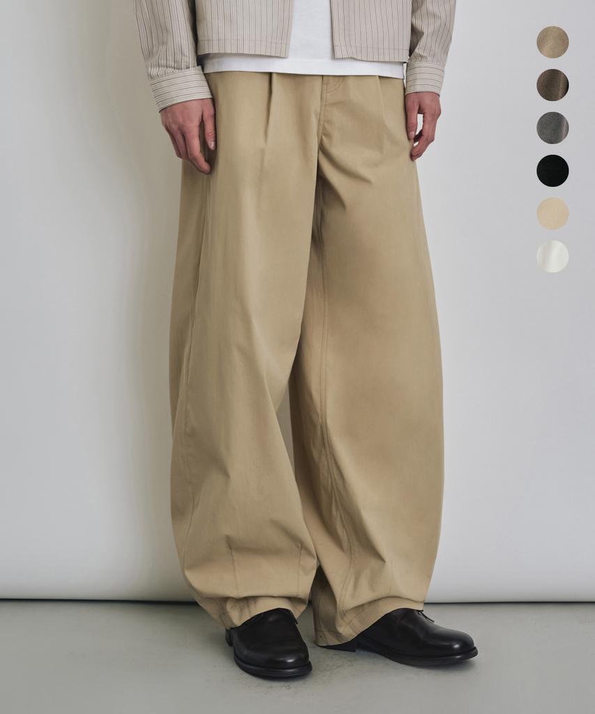 COSTUME O’CLOCK Cotton-Like Balloon Single-Pleat Slacks 6 Color Coospt245 (B Type)