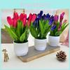 Tulpen Mini-Topfpflanze Künstliche Grünpflanzen Für Hochzeitsdekoration Und Heimstyling