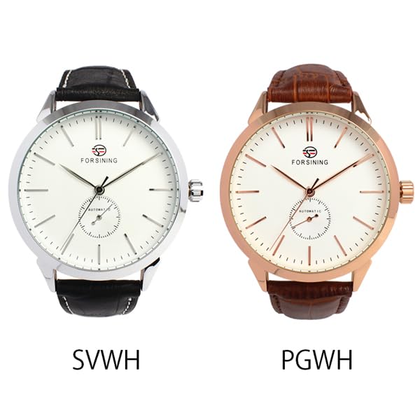 Automatic Watch Elegant Simple Beautiful Classic Silver Gold Mechanical Watch Watch No-brand ATW032-PGWH Men's [Product]