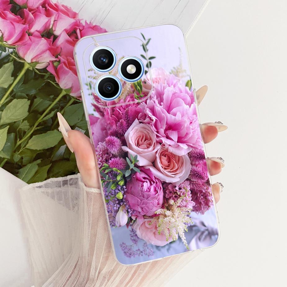 For Honor X8d 4G Case Beautiful Girl Peacock Painted Cover Soft Silicone Phone Case For Honor X8d X 8d HonorX8d 4G Fundas Bumper