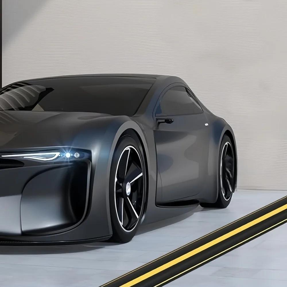 1/3M Garage Door Floor Sealing Strip Multi Functional with Yellow Line PVC Garage Edge Gap Dustproof Waterproof Sealing Strip