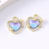 5pcs Exquisite Pearl Gemstone Love Heart Charms Pendants for Jewelry Making Necklace Earrings Bracelet DIY Handmade Accessories