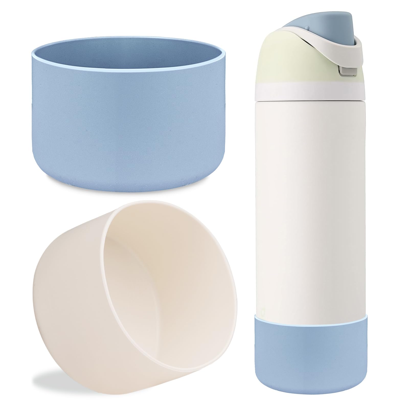 

LUCKINEE Защитный силиконовый чехол-основание для фляги Owala FreeSip Twist Flip, подходит для бутылок с дном, как стаканы Stanley Cup и 24 унции, 2,8