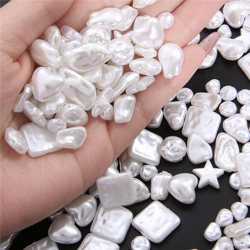High-Gloss Irregular Imitation Pearl DIY Jewelry Kit - Bracelet, Pendant, Headdress Charms
