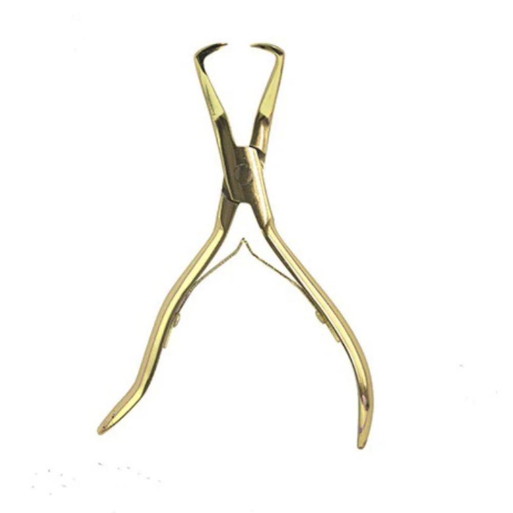 1 PC 5.5 Inch Silver Stainless Steel Clamp Hair Extension Plier with Two Hook Keratin Hair Extensions Removal Tools