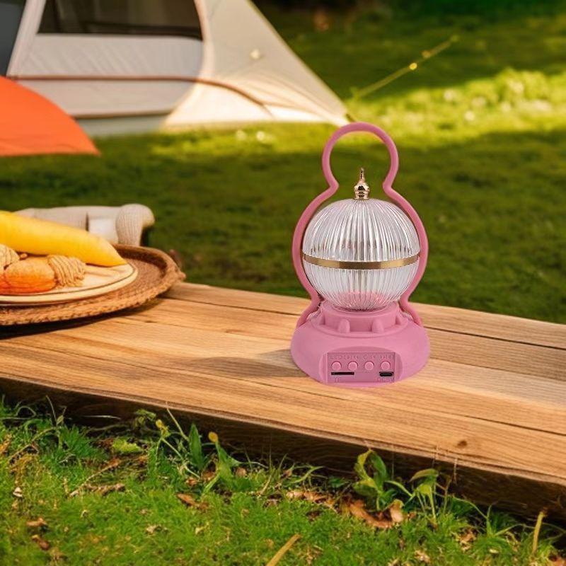 Mini Bluetooth Speaker with Seven-Color Ambient Light for Camping & Home