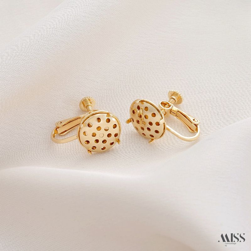 

Guihe Сохраняющий цвет диск Душевая лейка Сделай сам Золотая обертка Зажим для уха (14K)12mm mesh disc spiral ear clip a pair of 2