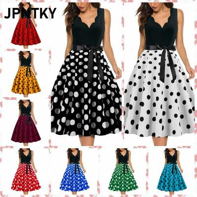 JPNTKY Fashion Summer Spring Sleeveless V-Neck Casual Dresses