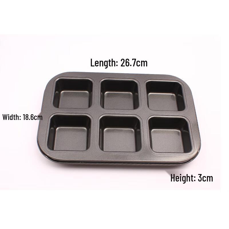 Wutuo 6-dílná sada čtvercových forem na pečení