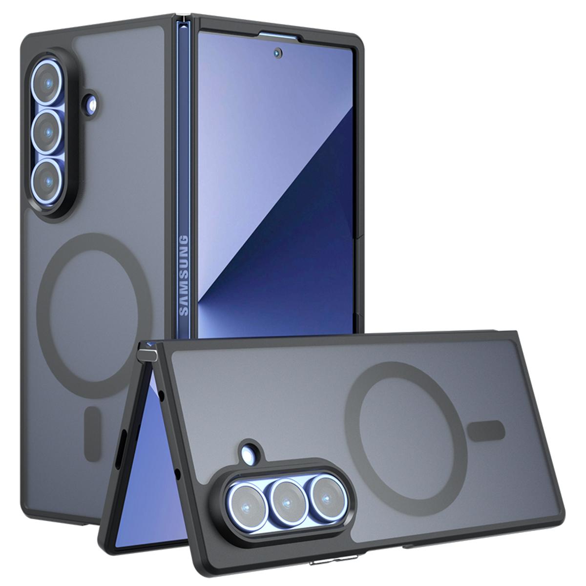 

Чехол для Samsung Galaxy Z Fold7 5G, совместимый с MagSafe, матовый чехол для телефона из ТПУ+ПК A